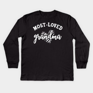 Grandma - Most loved grandma Kids Long Sleeve T-Shirt